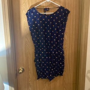 Navy Blue with Rainbow Flags Romper - Size S - $15